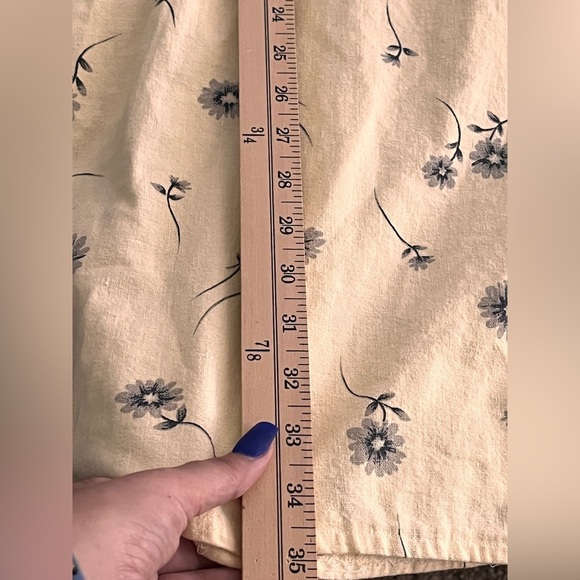 Sag Harbor Yellow & Grey Vintage Floral Linen Cotton Dress and Top 14 - Picture 16 of 16